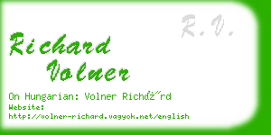 richard volner business card